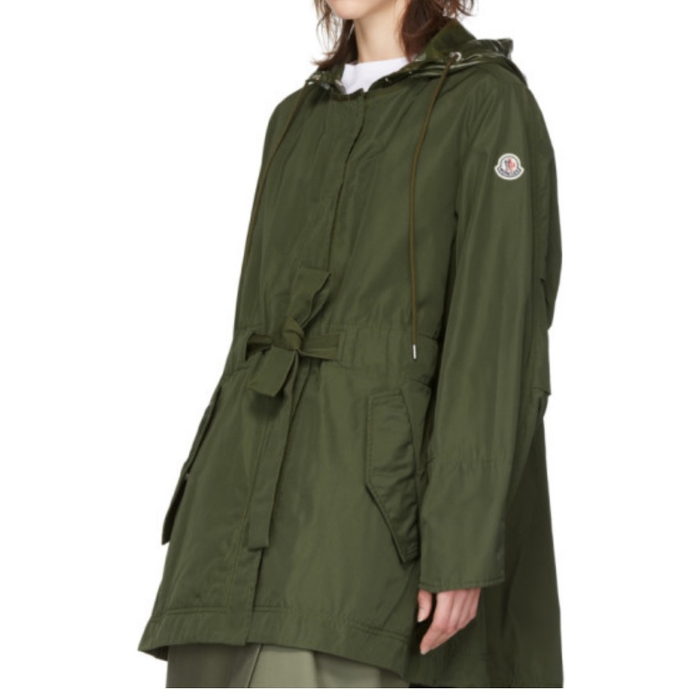 Moncler Khaki Green Mascate Hooded Coat Size 3 NWT $1350
